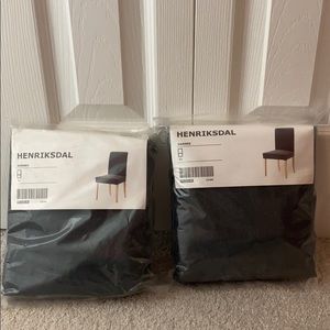 2 Dark gray ikea chair covers
